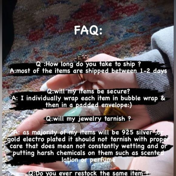 JEWELRY FAQ  - Picture 2 of 3